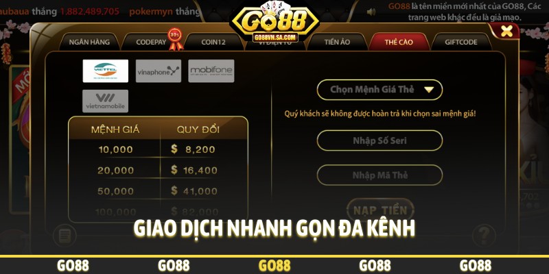 Giao dịch nhanh gọn đa kênh