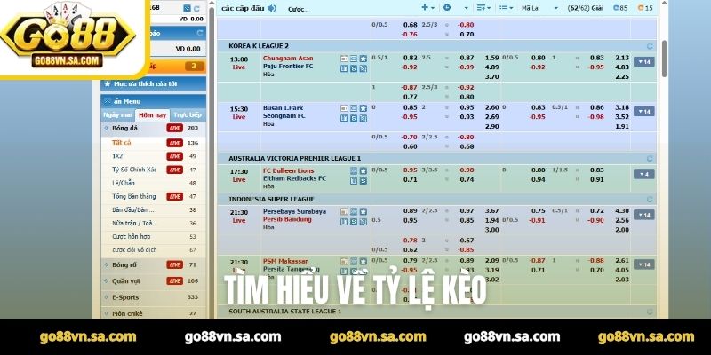 Tìm hiểu về tỷ lệ kèo